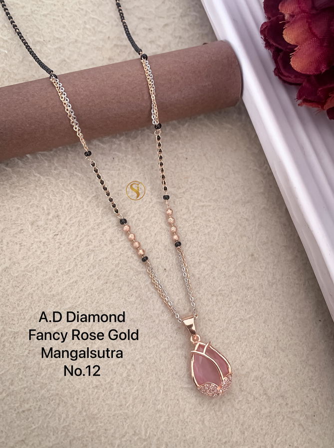 19 Designer AD Diamond Fancy Mangalsutra Wholesalers In Mumbai
